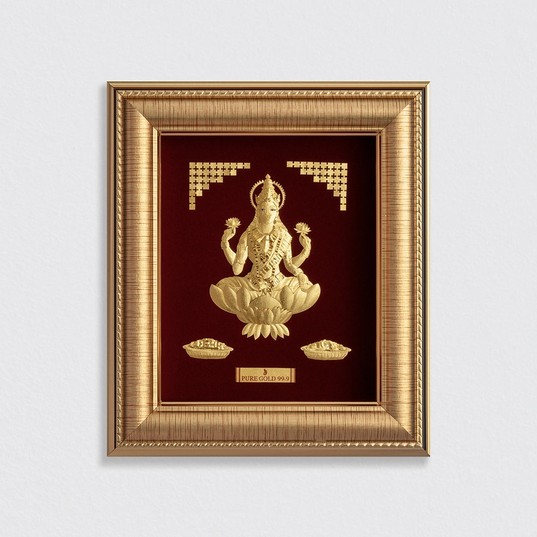 Goddess Lakshmi 24K Gold Sheet Frame best for festival and corporate gifting