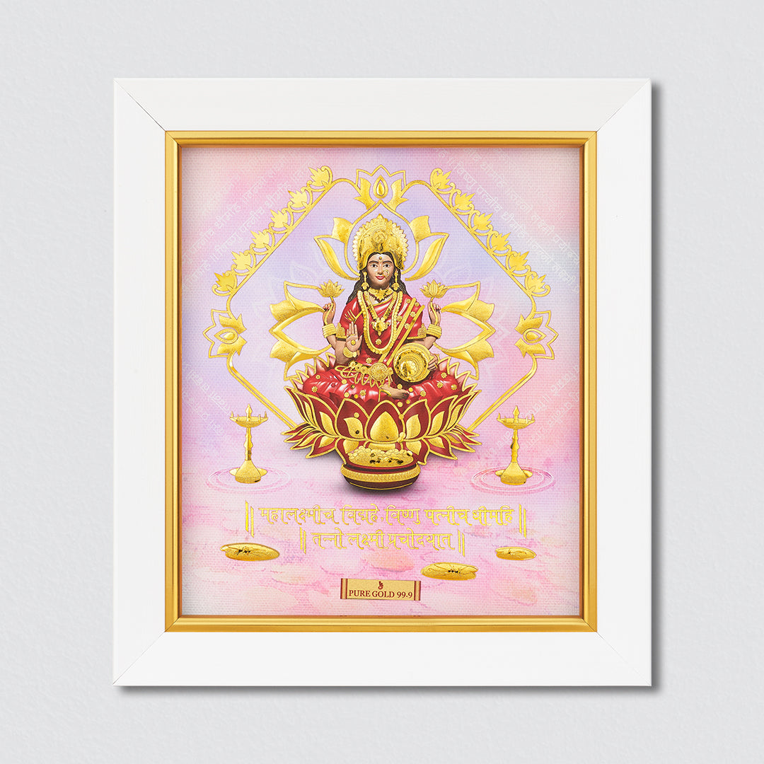 24K gold Lakshmi frame for home décor , corporate gifting and housewarming and wedding gift.