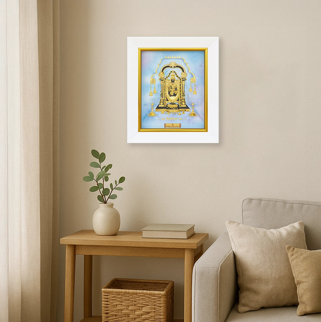 24K gold Balaji frame for home décor , corporate gifting and housewarming and wedding gift.