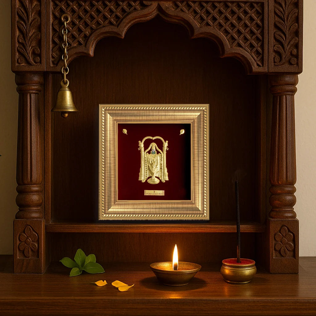 Prima Art Balaji 24K Gold Sheet Artwork Frame best for festival and corporate gifting 