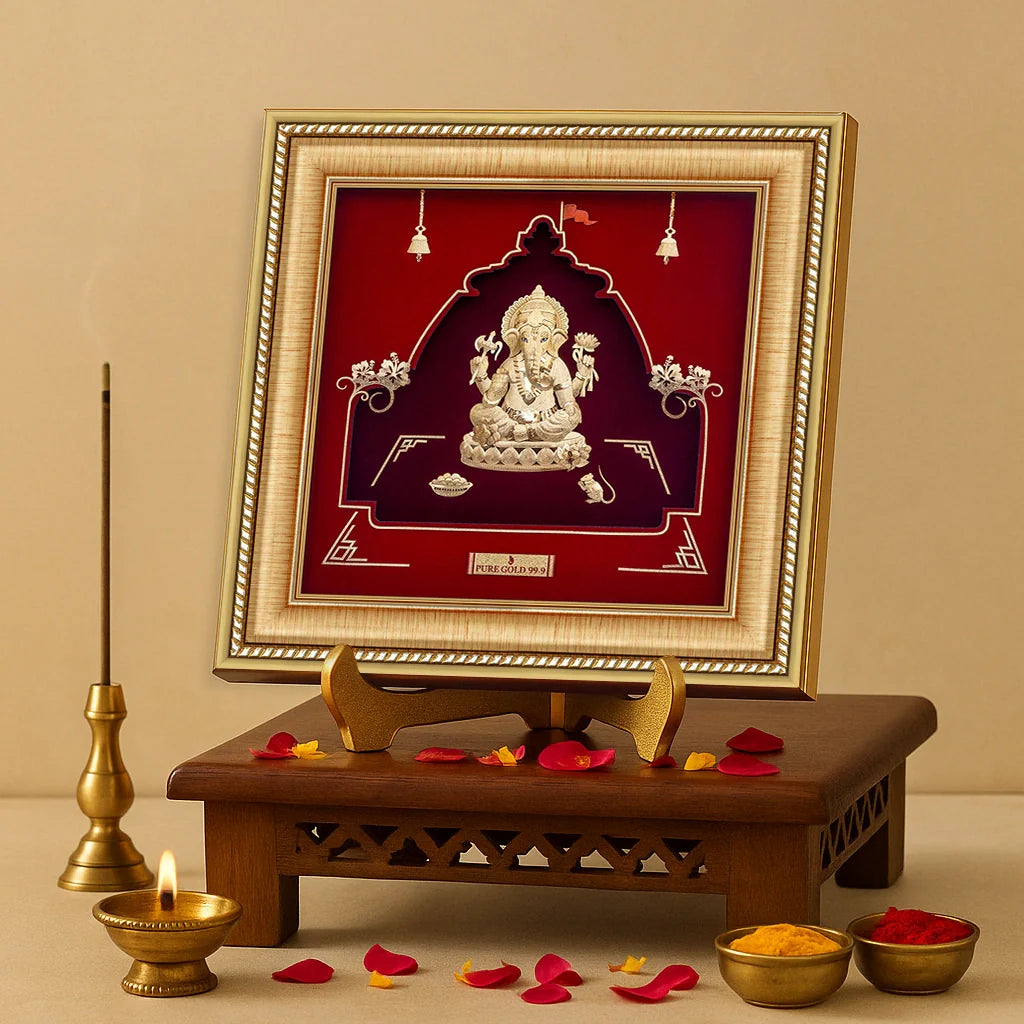 Prima Art Balaji 24K Gold Sheet Artwork Frame best for festival and corporate gifting 