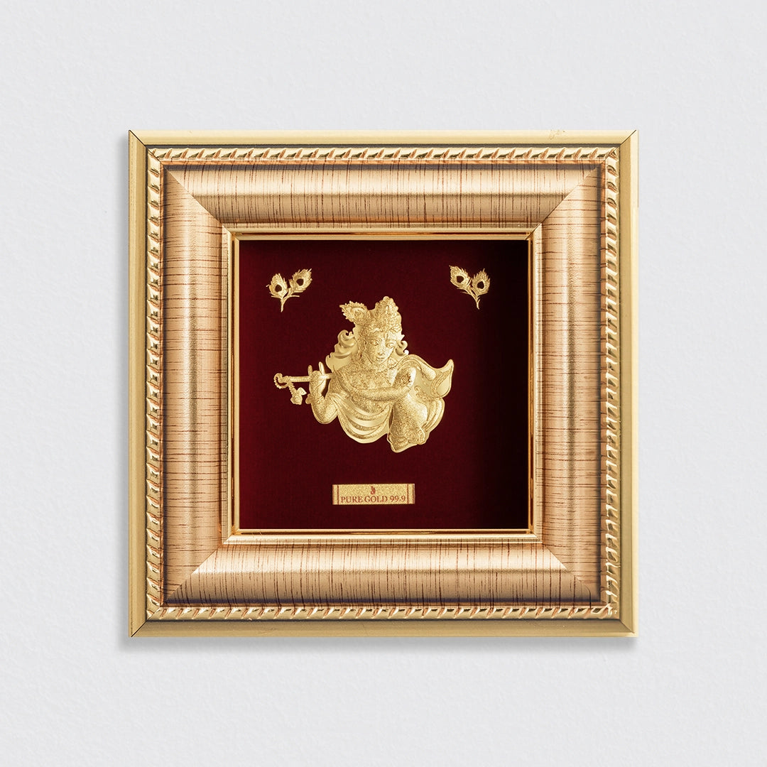 Radha Krishna  24K Gold Sheet Frame best for festival and corporate gifting .