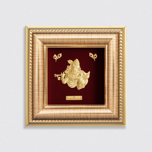 Radha Krishna  24K Gold Sheet Frame best for festival and corporate gifting .