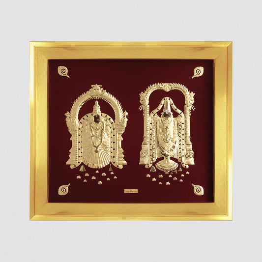 Padmavati Balaji 24K Gold Sheet Frame best for festival and corporate gifting 