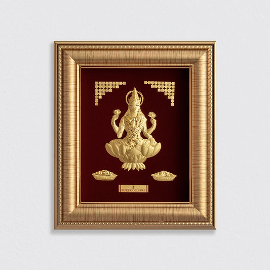 Goddess Lakshmi 24K Gold Sheet Frame best for festival and corporate gifting 