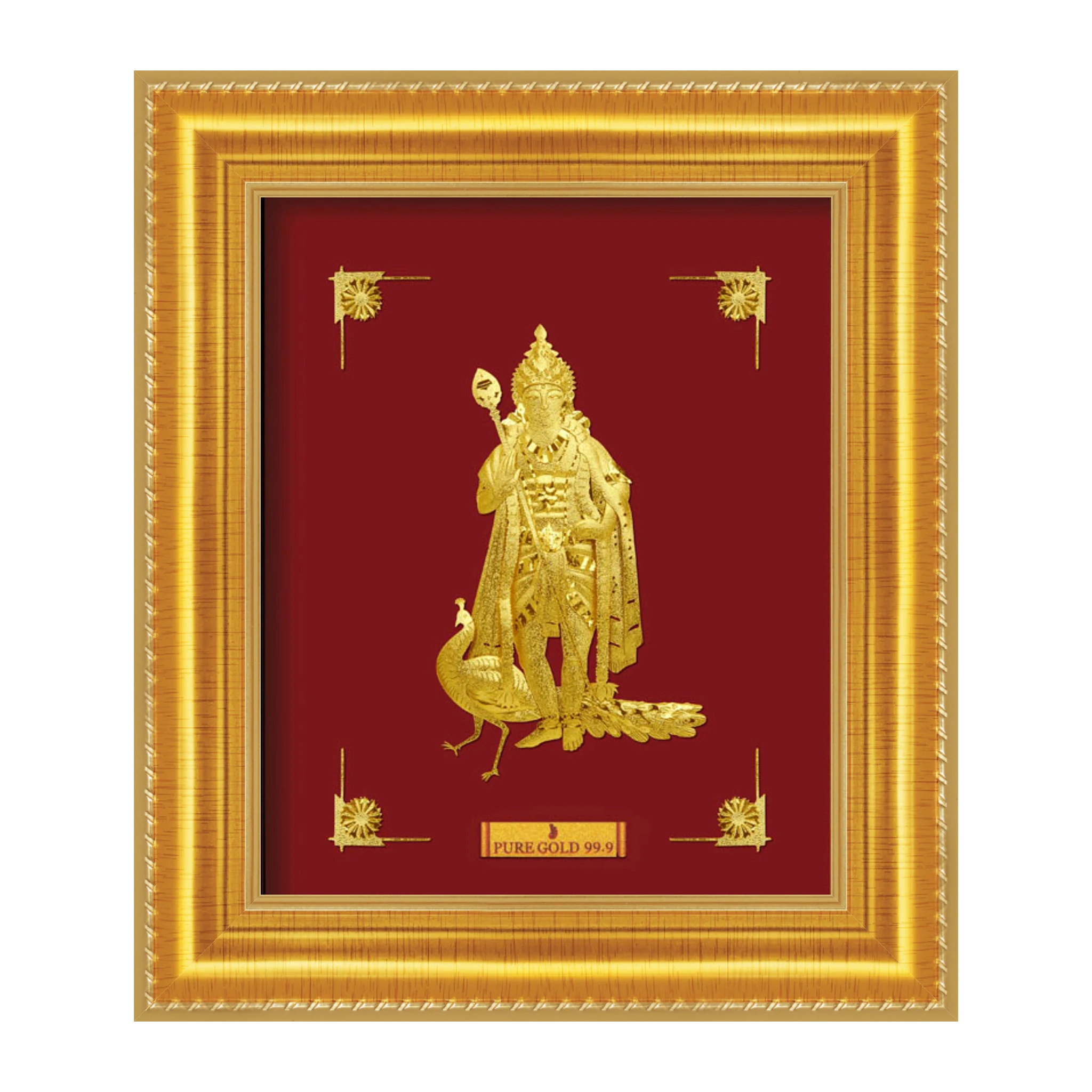 Murugan Prima Art , Prima Art India, Prima Art artwork, Prima Art 99.90% gold sheet artwork, 24k gold sheet artwork, Devotional artwork , Prima Art 24k gold sheet artwork, Balaji gold artwork
