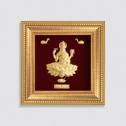 Prima Art Lakshmi 24K Gold Sheet Artwork Frame best for festival and corporate gifting 