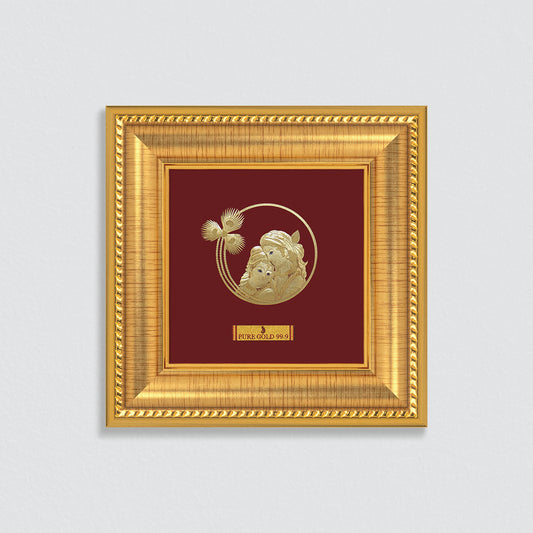 24K gold Radha Krishna artwork in premium frame – perfect for home decor and gifting.