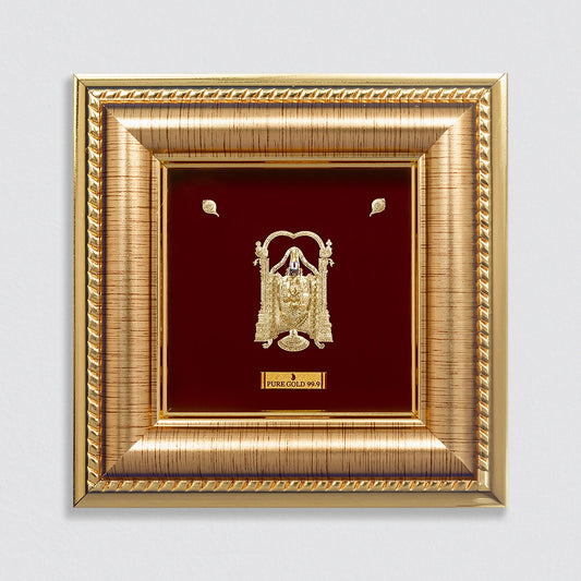 24K gold Balaji artwork in premium frame – perfect for home decor and gifting