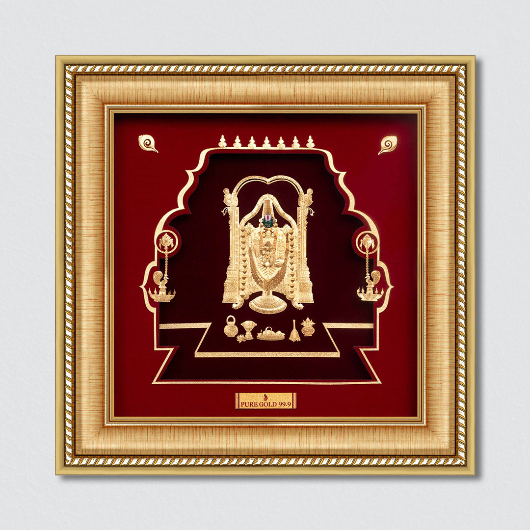 Prima Art , Prima Art India, Prima Art artwork, Prima Art 99.90% gold sheet artwork, 24k gold sheet artwork, Devotional artwork , Prima Art 24k gold sheet artwork, Balaji gold artwork