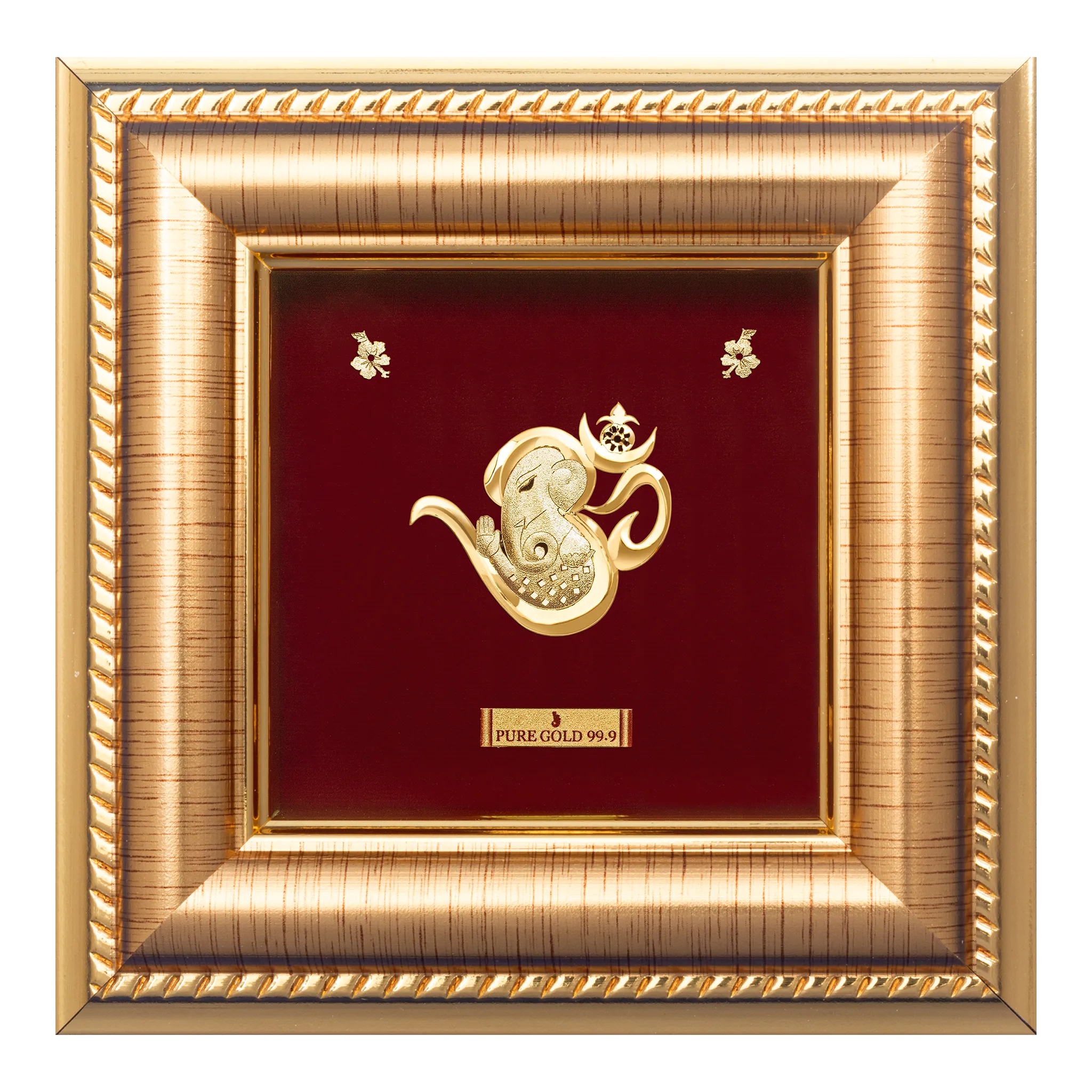 Om Ganesha Prima Art , Prima Art India, Prima Art artwork, Prima Art 99.90% gold sheet artwork, 24k gold sheet artwork, Devotional artwork , Prima Art 24k gold sheet artwork, Balaji gold artwork