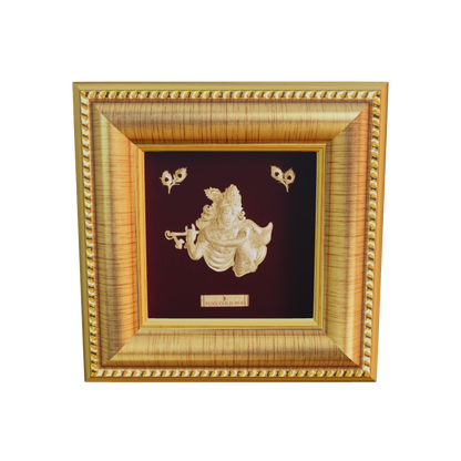 Radha Krishna  24K Gold Sheet Frame best for festival and corporate gifting .