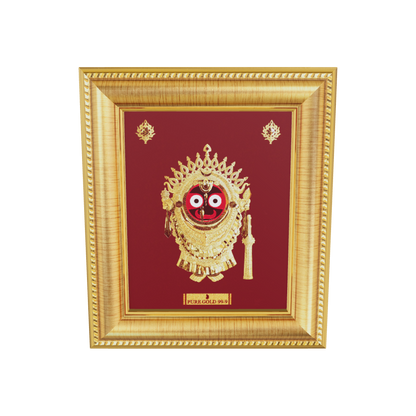 Lord Jaggarnath 24K Gold Sheet Frame best for festival and corporate gifting 