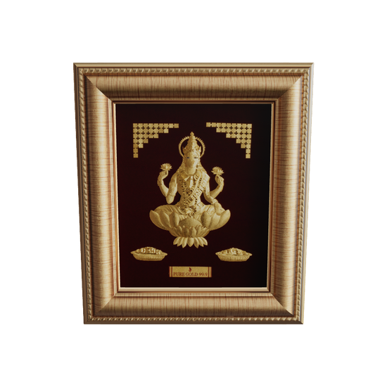 Prima Art Lakshmi 24K Gold Sheet Artwork Frame best for festival and corporate gifting.