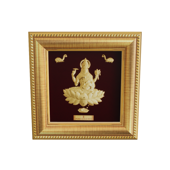 Prima Art Lakshmi 24K Gold Sheet Artwork Frame best for festival and corporate gifting.