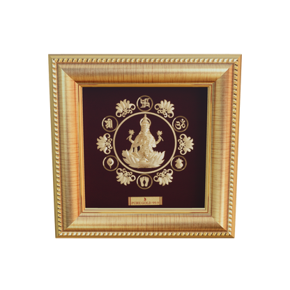 Prima Art Lakshmi ji 24K Gold Sheet Artwork Frame best for festival and corporate gifting 