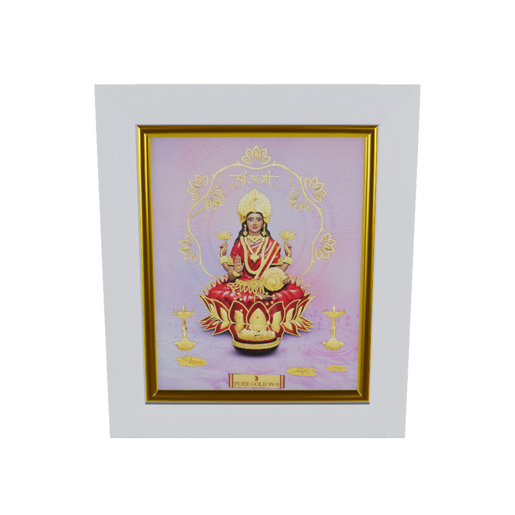 24K gold Lakshmi , Ganesh , Saraswati frame for home décor , corporate gifting and housewarming and wedding gifting.